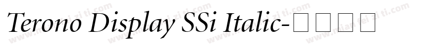 Terono Display SSi Italic字体转换